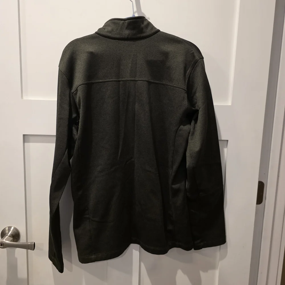 North Face Mens Canyonland Fleece Sweater 1/4 Zip Jacket Pullover Dark Green